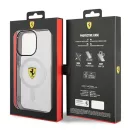 Ferrari Outline iPhone 14 Pro MagSafe kompatibilis kemény hátlap tok, átlátszó FEHMP14LURKT
