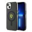 Ferrari Translucent iPhone 14 / 15 / 13 MagSafe kompatibilis kemény hátlap tok, fekete-átlátszó FEHMP14SURKK