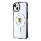 Ferrari Outline iPhone 14 / 15 / 13 MagSafe kompatibilis kemény hátlap tok, átlátszó FEHMP14SURKT