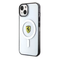   Ferrari Outline iPhone 14 / 15 / 13 MagSafe kompatibilis kemény hátlap tok, átlátszó FEHMP14SURKT