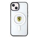 Ferrari Outline iPhone 14 / 15 / 13 MagSafe kompatibilis kemény hátlap tok, átlátszó FEHMP14SURKT