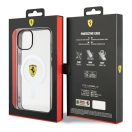 Ferrari Outline iPhone 14 / 15 / 13 MagSafe kompatibilis kemény hátlap tok, átlátszó FEHMP14SURKT