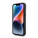 Ferrari Carbon Metal Logo  iPhone 15 / 14 / 13 MagSafe kompatibilis kemény hátlap tok, fekete FEHMP15SPTEK