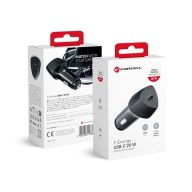   FORCELL F-ENERGY CC50-1C USB-C autós töltő, PD, 3A, 20W, carbon fekete