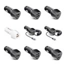 FORCELL F-ENERGY CC50-1AC USB-A autós töltő USB-C kábellel, PD QC3.0, 3A, 38W, carbon fekete