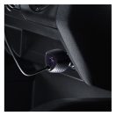 FORCELL F-ENERGY CC50-1AC USB-A autós töltő USB-C kábellel, PD QC3.0, 3A, 38W, carbon fekete