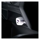 FORCELL F-ENERGY CC50-1A1C autós töltő USB-C + USB-A, PD QC3.0, 3A, 38W, fehér