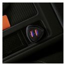 FORCELL F-ENERGY CC50-2A 2xUSB-A autós töltő QC3.0, 3A, 36W, carbon fekete