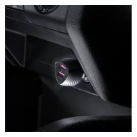   FORCELL F-ENERGY CC50-2A 2xUSB-A autós töltő QC3.0, 3A, 36W, carbon fekete