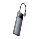 Baseus Metal Gleam II Series, Hub 10 az 1-ben, USB-C-1xHDMI, USB-A (10Gbps), USB-C, 2xUSB-A, Ethernet RJ45, SD/TF kártya