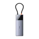Baseus Metal Gleam II Series, Hub 10 az 1-ben, USB-C-1xHDMI, USB-A (10Gbps), USB-C, 2xUSB-A, Ethernet RJ45, SD/TF kártya