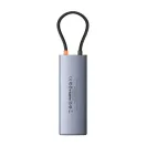 Baseus Metal Gleam II Series, Hub 10 az 1-ben, USB-C-1xHDMI, USB-A (10Gbps), USB-C, 2xUSB-A, Ethernet RJ45, SD/TF kártya