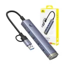 Baseus UltraJoy 4 az 1-ben Hub USB-A-USB-C 4xUSB3.0+USB-C, ezüst