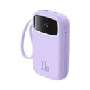 Baseus QPow 2 2xUSB-C Power bank / külső akkumulátor, 10000mAh, 30W, lila