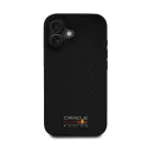 Red Bull Shiny Logo iPhone 16 Carbon Magsafe tok, fekete