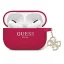 Guess Liquid Silicone Glitter Triangle Charm Apple AirPods Pro 2 2022 / 2023 magenta