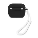 Guess Silicone Vintage Apple AirPods Pro tok, fekete-fehér
