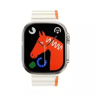   Hoco AS102 Apple Watch 42 / 44 / 45 / 49mm szíj, fehér-narancssárga
