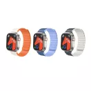 Hoco AS102 Apple Watch 42 / 44 / 45 / 49mm szíj, fehér-narancssárga