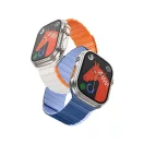 Hoco AS102 Apple Watch 42 / 44 / 45 / 49mm szíj, fehér-narancssárga