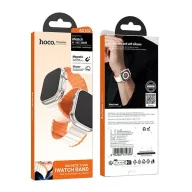   Hoco AS102 Apple Watch 42 / 44 / 45 / 49mm szíj, fehér-narancssárga
