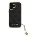 Guess 4G Charms Collection iPhone 16  hátlap tok, fekete GUHCP16SGF4GGR
