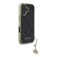   Guess 4G Charms Collection iPhone 16  hátlap tok, fekete GUHCP16SGF4GGR
