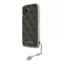 Guess 4G Charms Collection iPhone 16  hátlap tok, barna GUHCP16SGF4GBR