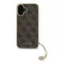 Guess 4G Charms Collection iPhone 16  hátlap tok, barna GUHCP16SGF4GBR