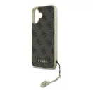Guess 4G Charms Collection iPhone 16  hátlap tok, barna GUHCP16SGF4GBR