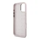 Guess Silicone Script Metal Logo & Frame iPhone 16 hátlap tok, rózsaszín GUHCP16SSMBSLP