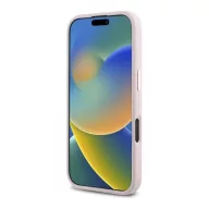   Guess Silicone Logo Strass 4G iPhone 16  hátlap tok, rózsaszín GUHCP16SM4DGPP