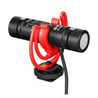 Boya BY-MM1 PRO Mini kamera mikrofon, fekete-piros