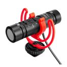 Boya BY-MM1 PRO Mini kamera mikrofon, fekete-piros