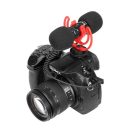 Boya BY-MM1 PRO Mini kamera mikrofon, fekete-piros