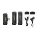 Boya BY-WM3T2-U2 vezeték nélküli mikrofon, fekete (USB-C)