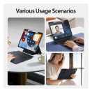 Dux Ducis DK iPad Air 13 (2024)/Pro 12.9 (2020/2021/2022) kihajtható tok vezeték nélküli billentyűzettel, fekete