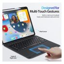 Dux Ducis DK iPad Air 13 (2024)/Pro 12.9 (2020/2021/2022) kihajtható tok vezeték nélküli billentyűzettel, fekete