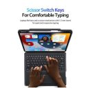 Dux Ducis DK iPad Air 13 (2024)/Pro 12.9 (2020/2021/2022) kihajtható tok vezeték nélküli billentyűzettel, fekete