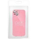 Clear 2mm Samsung Galaxy S25+ csillámos szilikon tok, rózsaszín