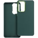Frame Samsung Galaxy S25 közepesen ütésálló tok kameravédő kerettel, zöld