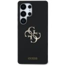 Guess Silicone Big 4G Logo Bottom Script Samsung Galaxy S25 Ultra hátlap tok, fekete
