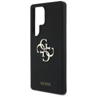   Guess Silicone Big 4G Logo Bottom Script Samsung Galaxy S25 Ultra hátlap tok, fekete