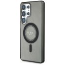 Guess Rhinestones Printed Classic Logo MagSafe Samsung Galaxy S25 Ultra kemény hátlap tok, fekete