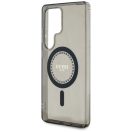Guess Rhinestones Printed Classic Logo MagSafe Samsung Galaxy S25 Ultra kemény hátlap tok, fekete
