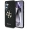 Guess Grained Big 4G Logo Small Classic Logo Samsung Galaxy S25 kemény hátlap tok, fekete
