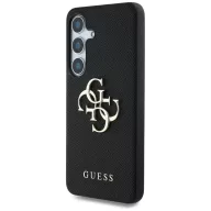   Guess Grained Big 4G Logo Small Classic Logo Samsung Galaxy S25 kemény hátlap tok, fekete