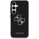 Guess Grained Big 4G Logo Small Classic Logo Samsung Galaxy S25 kemény hátlap tok, fekete