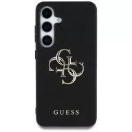   Guess Grained Big 4G Logo Small Classic Logo Samsung Galaxy S25 kemény hátlap tok, fekete