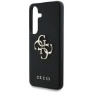 Guess Grained Big 4G Logo Small Classic Logo Samsung Galaxy S25 kemény hátlap tok, fekete